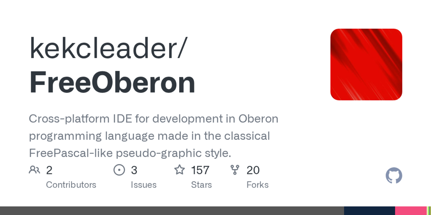 freeoberon opensource crossplatform free pascalturbo pascallike language