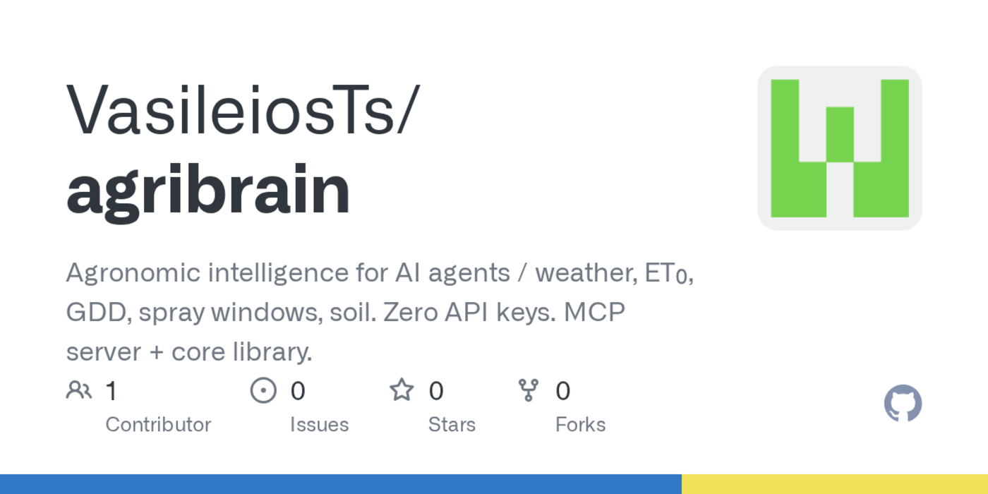 agribrain agintnce for ai agents weather et gdd spray windows soil