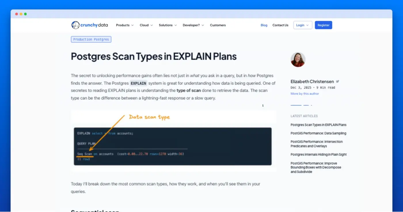 postgres scan types in explain plans
