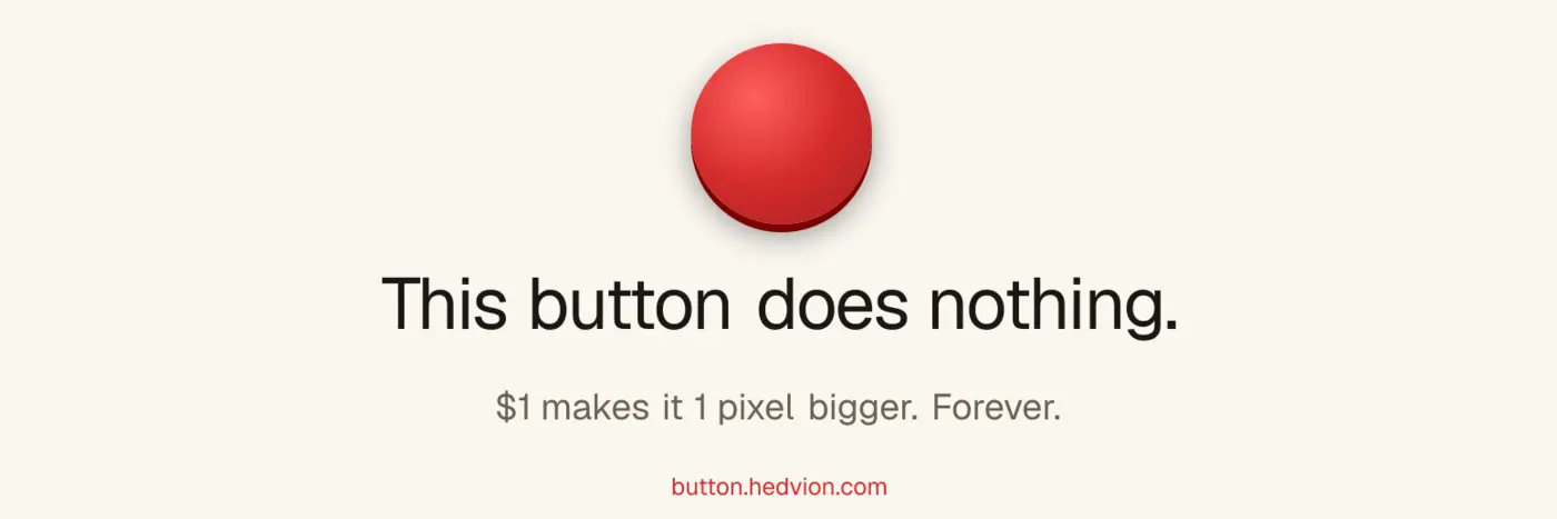 show hn i rebuilt the million dollar homepage as a single growing button