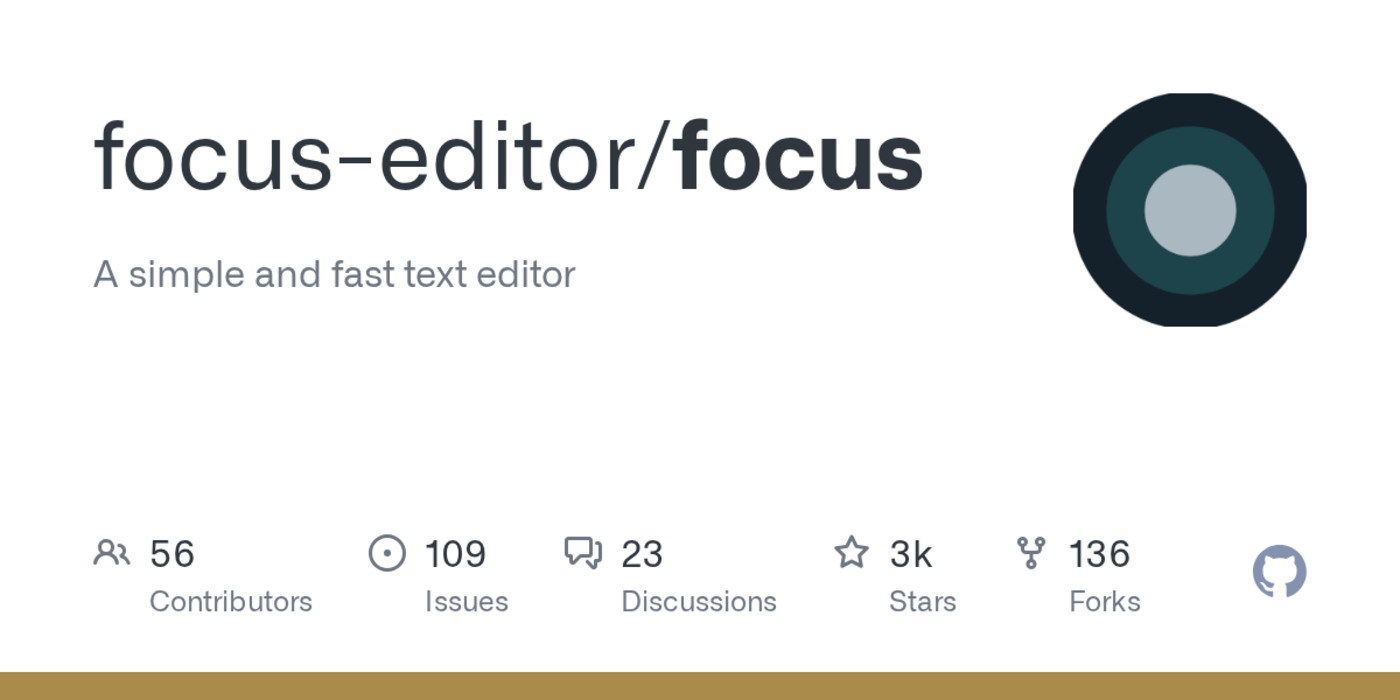 focus a simple and fast text editor