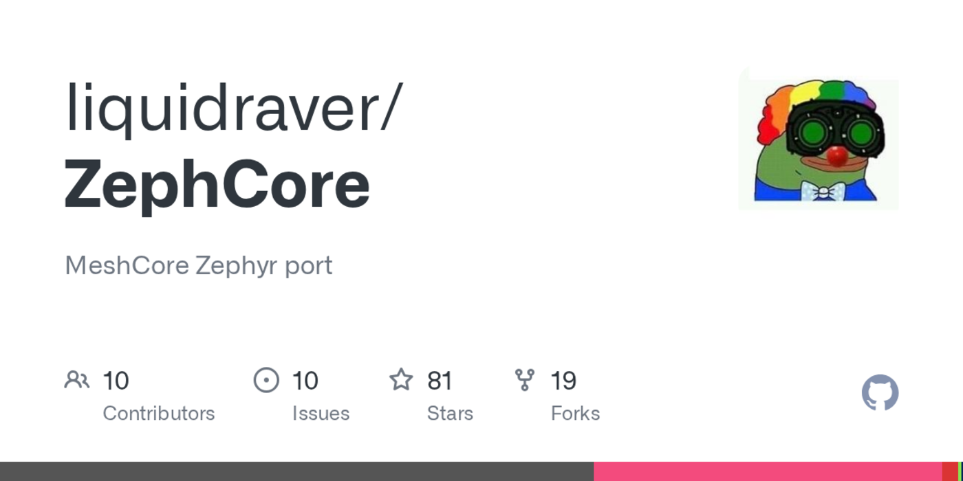 meshcore for zephyr rtos