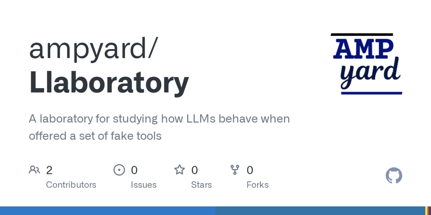 show hn a laboratory to study how llms behave when offered a set of fake tools