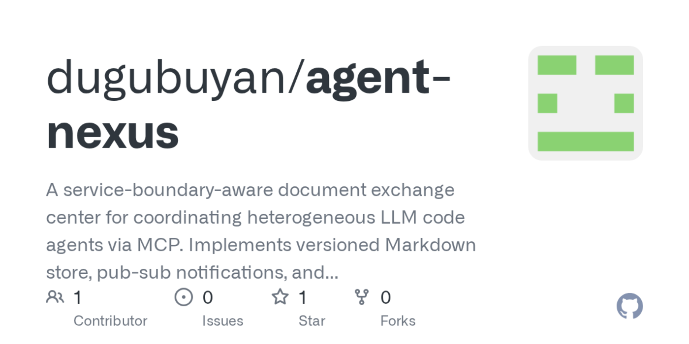 show hn agentnexus coordinate llm agents by service boundary not role
