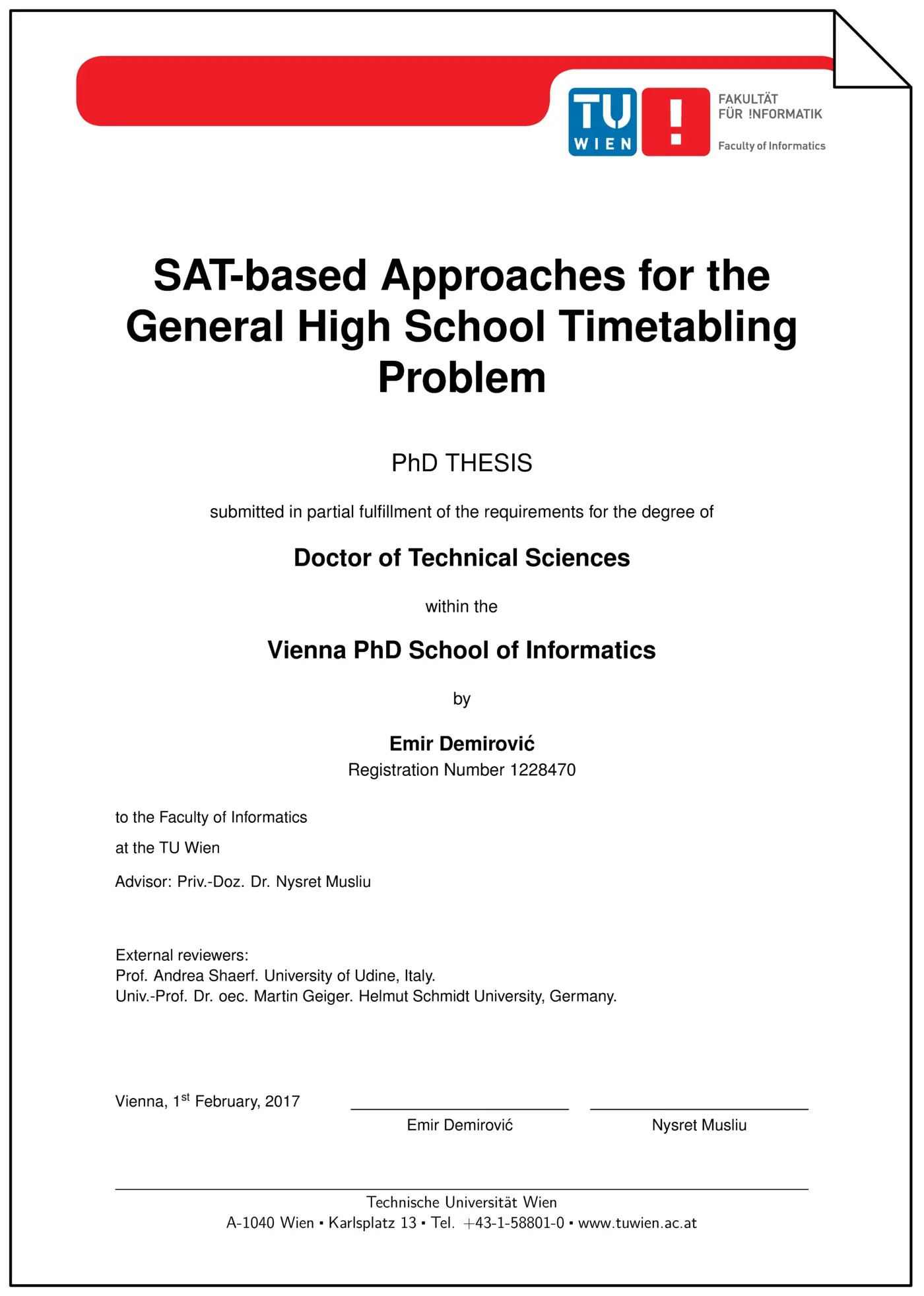 satbased approaches for the general high school timetabling problem 2017 pdf