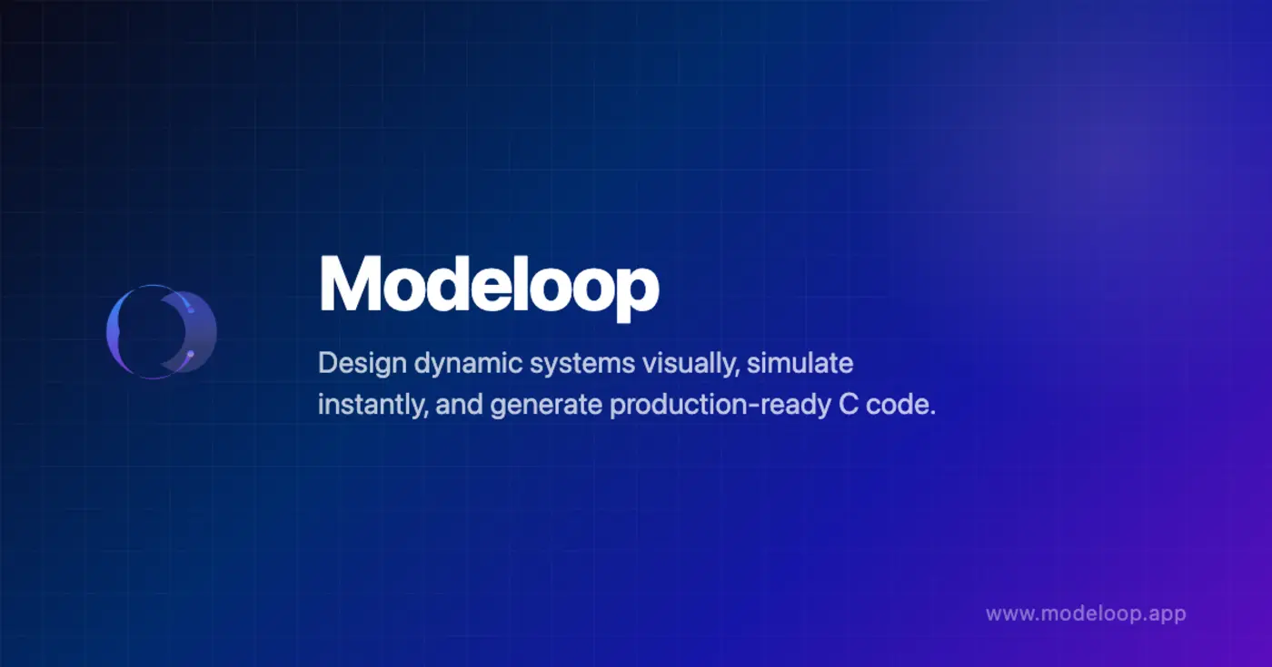 show hn modeloop from visual algorithms to microcontroller c code