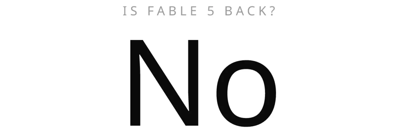 is fable 5 back