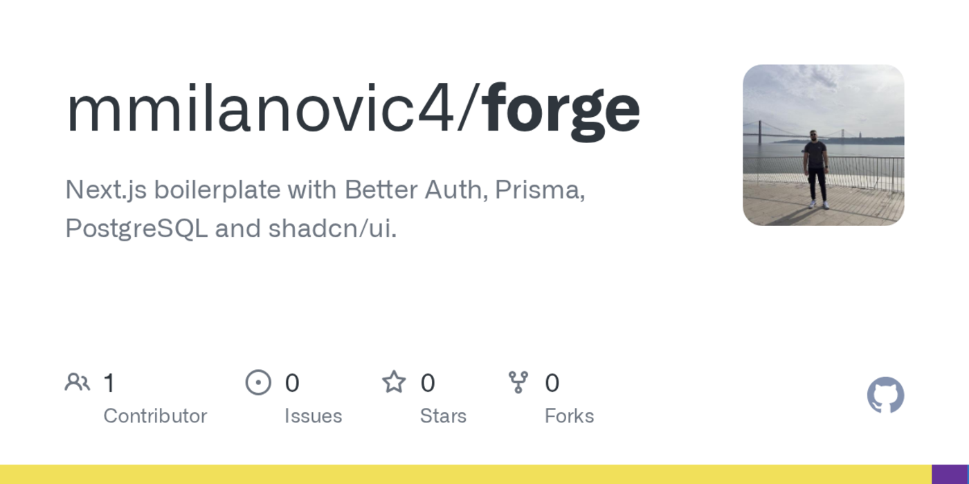 show hn nextjs boilerplate with better auth postgresql and shadcnui