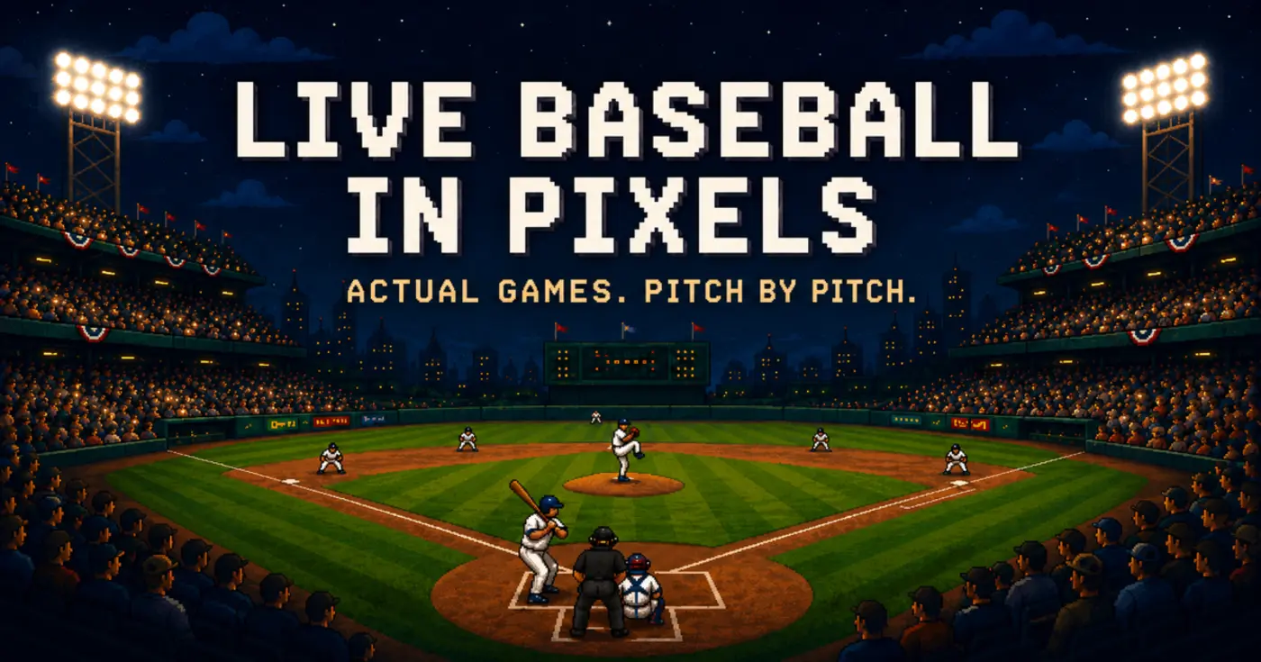show hn an 8bit live gamecast for baseball