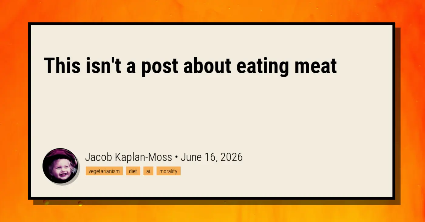 this isnx27t a post about eating meat