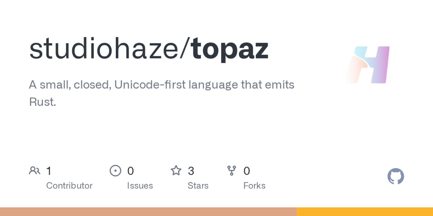 show hn topaz a small application language that compiles through rust