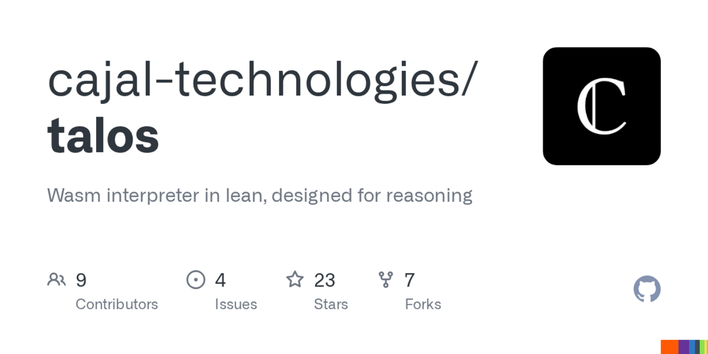 show hn talos opensource wasm interpreter for lean