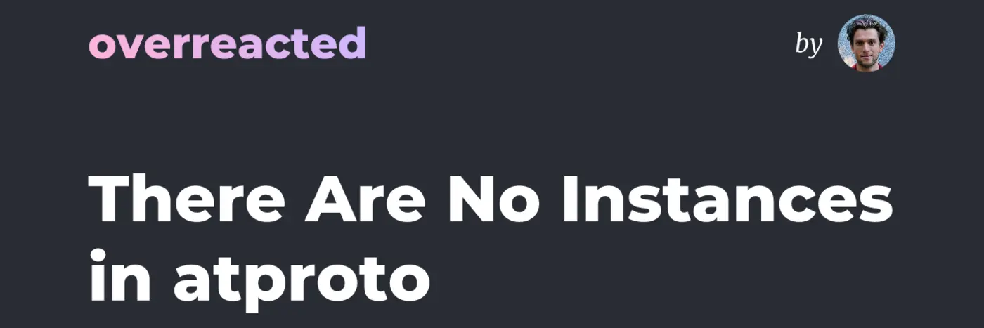 there are no instances in atproto