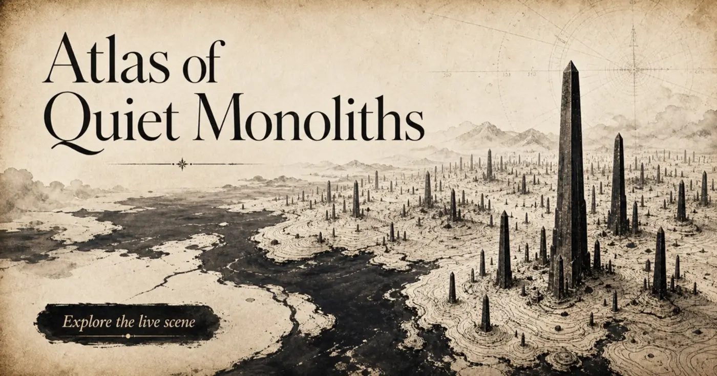 eerie landscape of 100000 monoliths made with fable 5when it was available