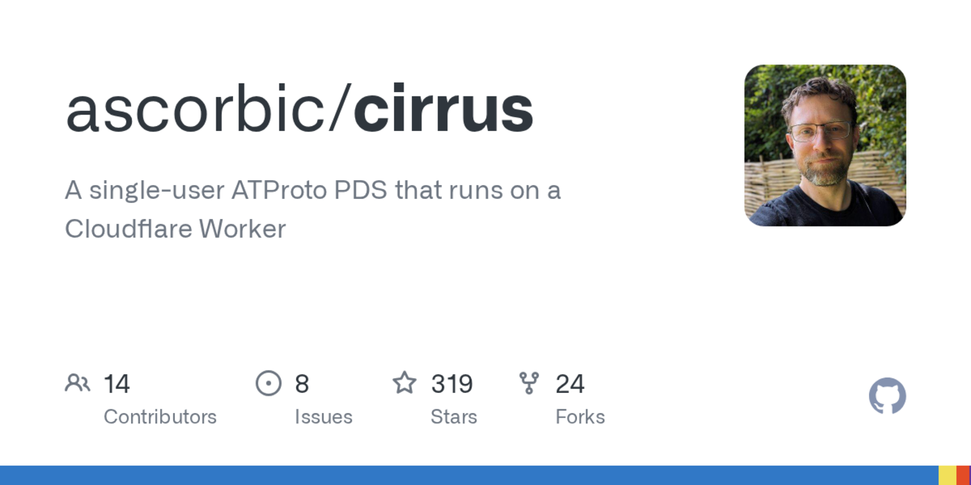 cirrus atproto personal data server that runs on cloudflare workers