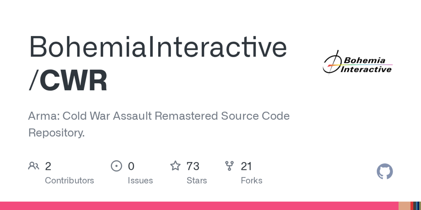 bohemia interactive cold war assault remastered source code on github