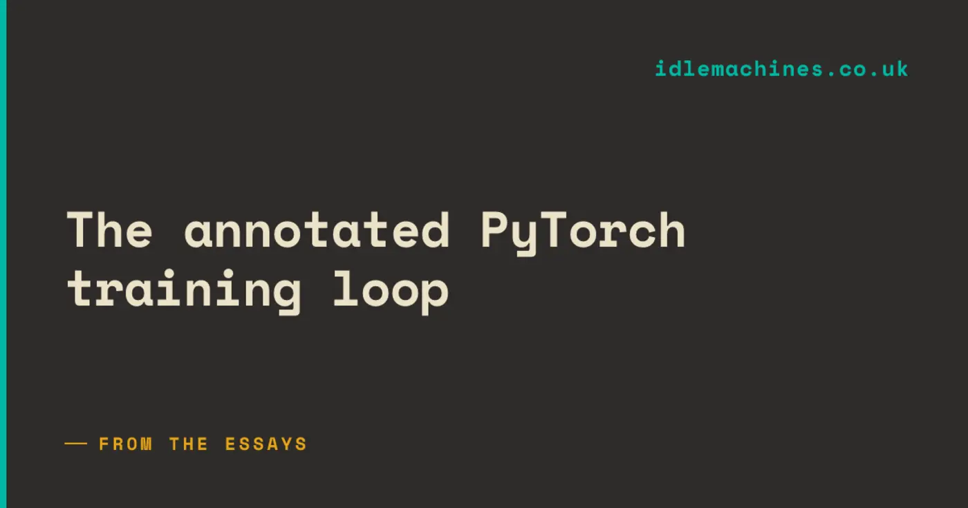 the annotated pytorch training loop