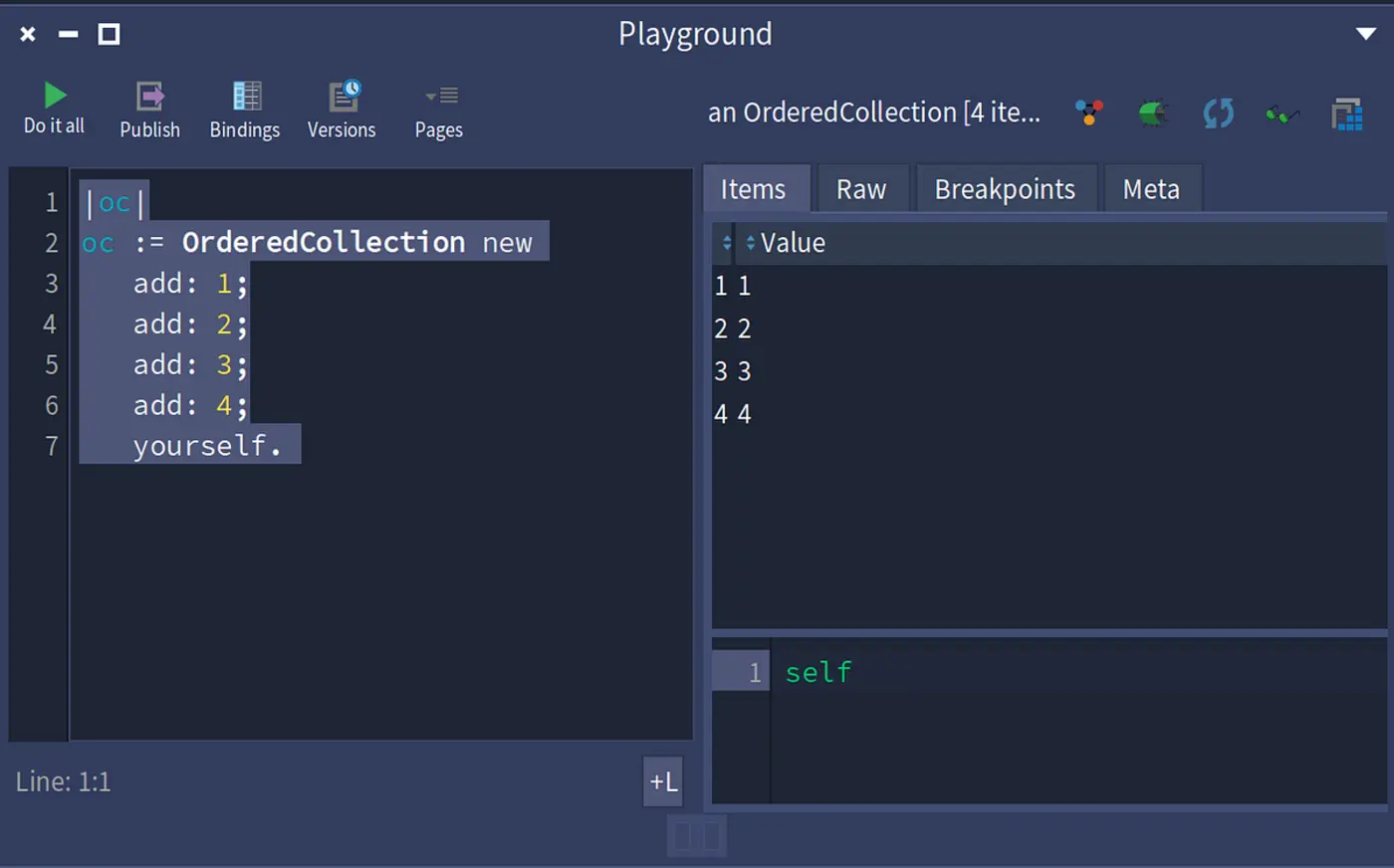 cascading messages in smalltalk