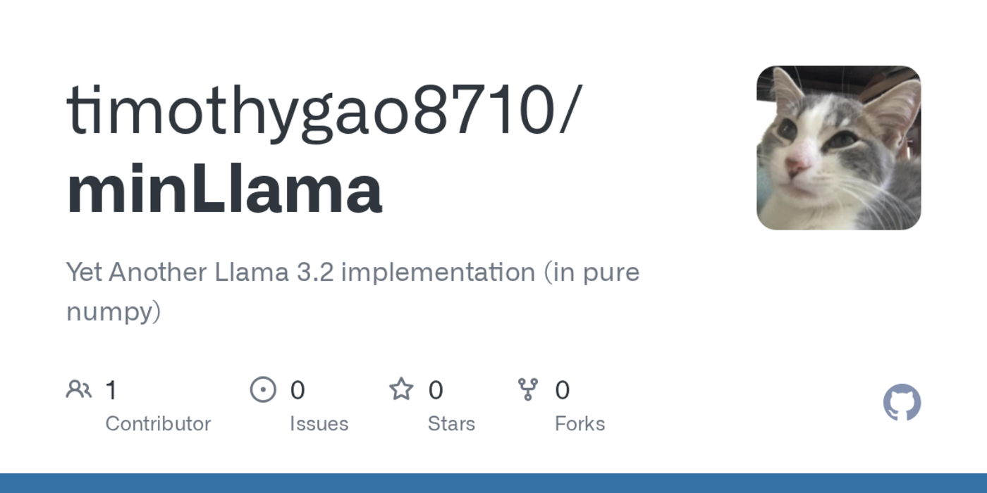 show hn minllama llama 32 inference in 100 lines of numpy