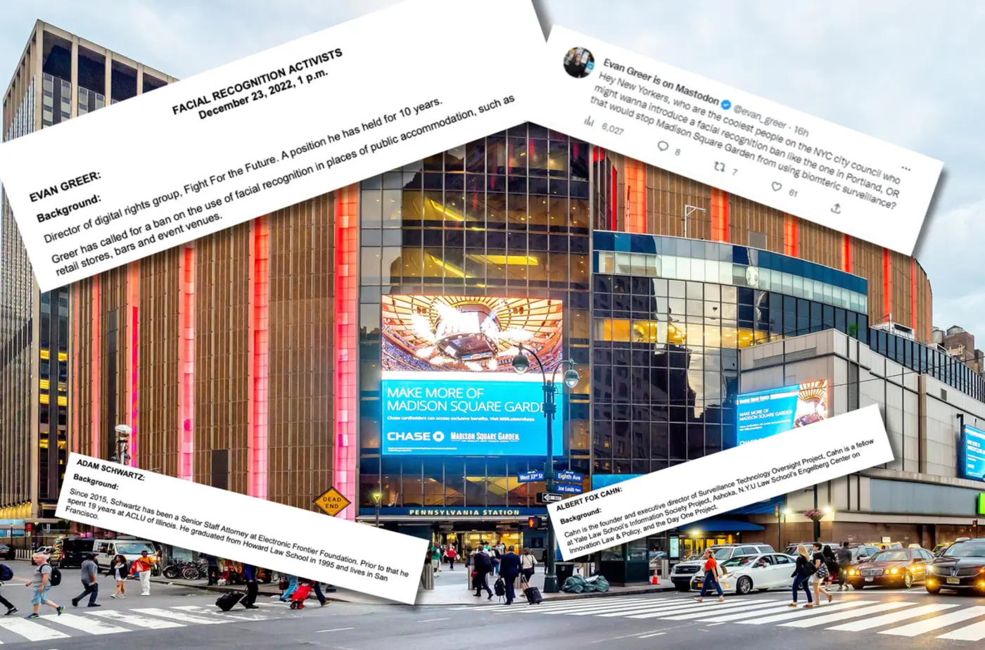 msg made dossier on activists who opposed facial recognition