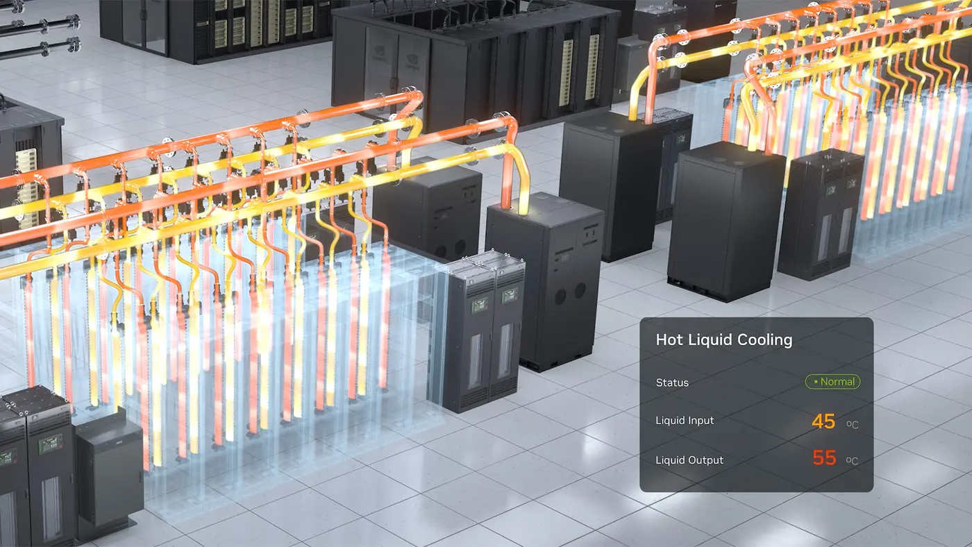 nvidiax27s 45c cooling design cuts data center water use to near zero