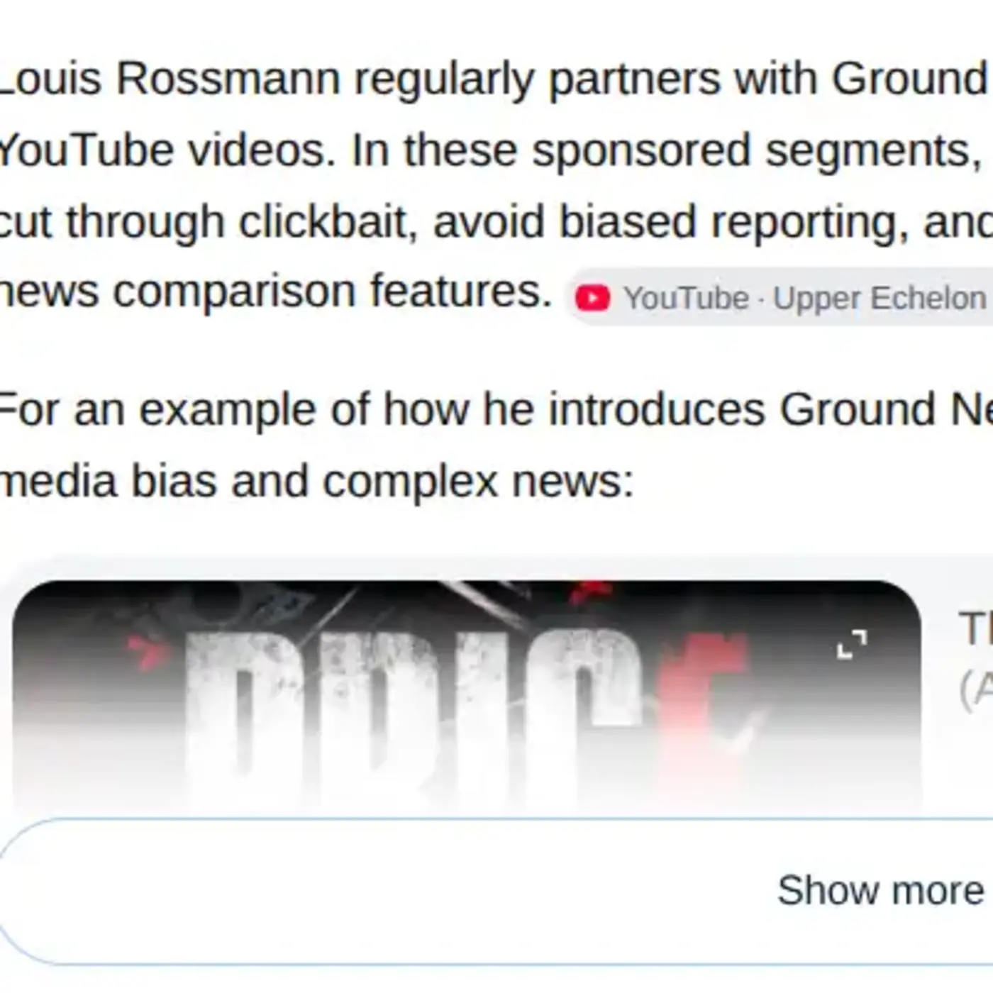 google hallucinated that i am sponsored by ground news