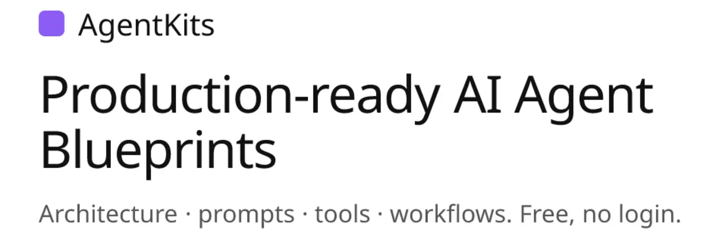 agentkits 60 productionready ai agent blueprints with guardrails