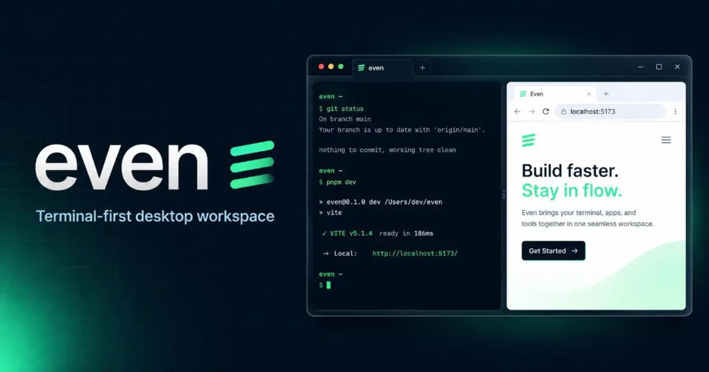 show hn even the terminalfirst desktop workspace