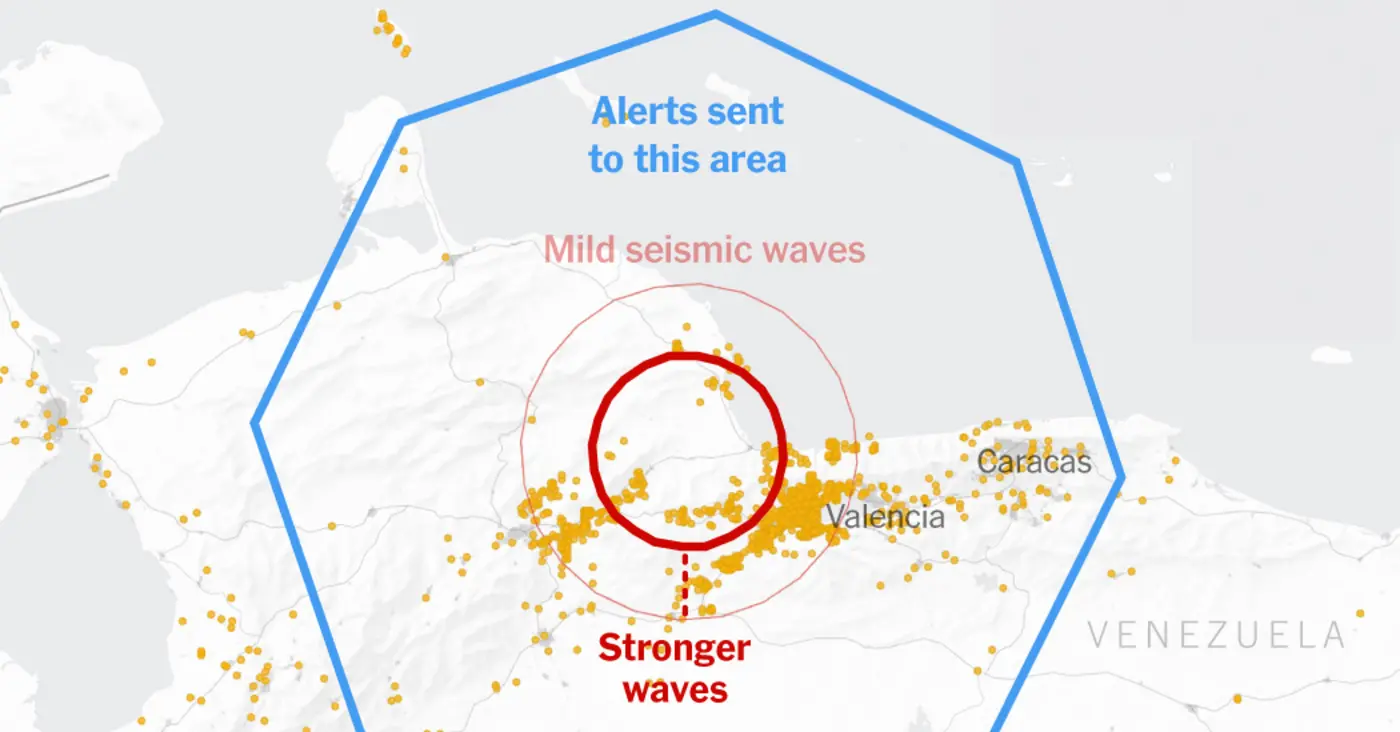 phones alerted millions before quakes shook venezuela