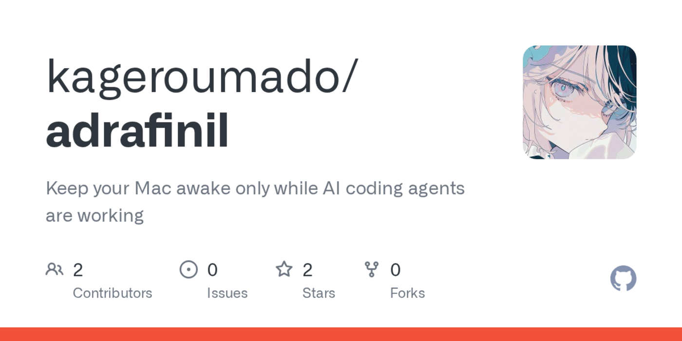 show hn adrafinil keep a lidclosed mac awake only while agents work
