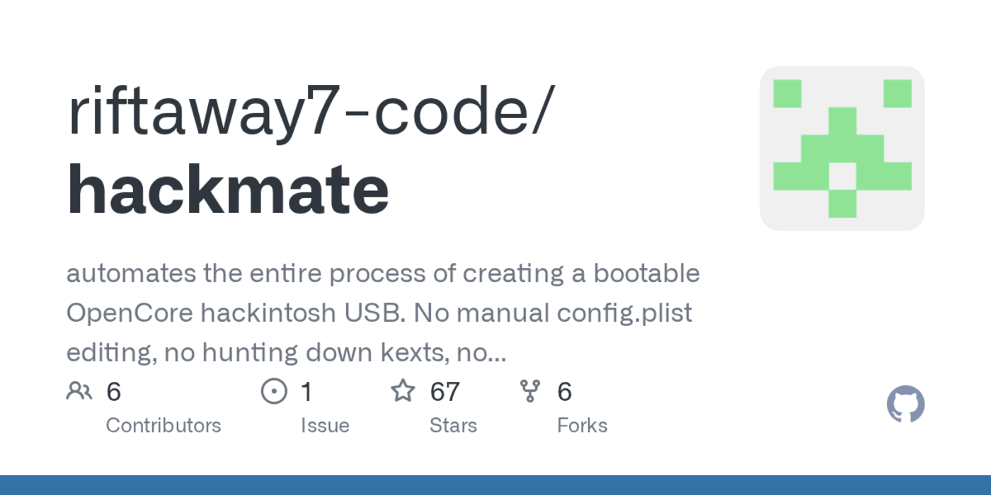 hackmate automate the opencore hackintosh usb setup from linuxwindowsmacos
