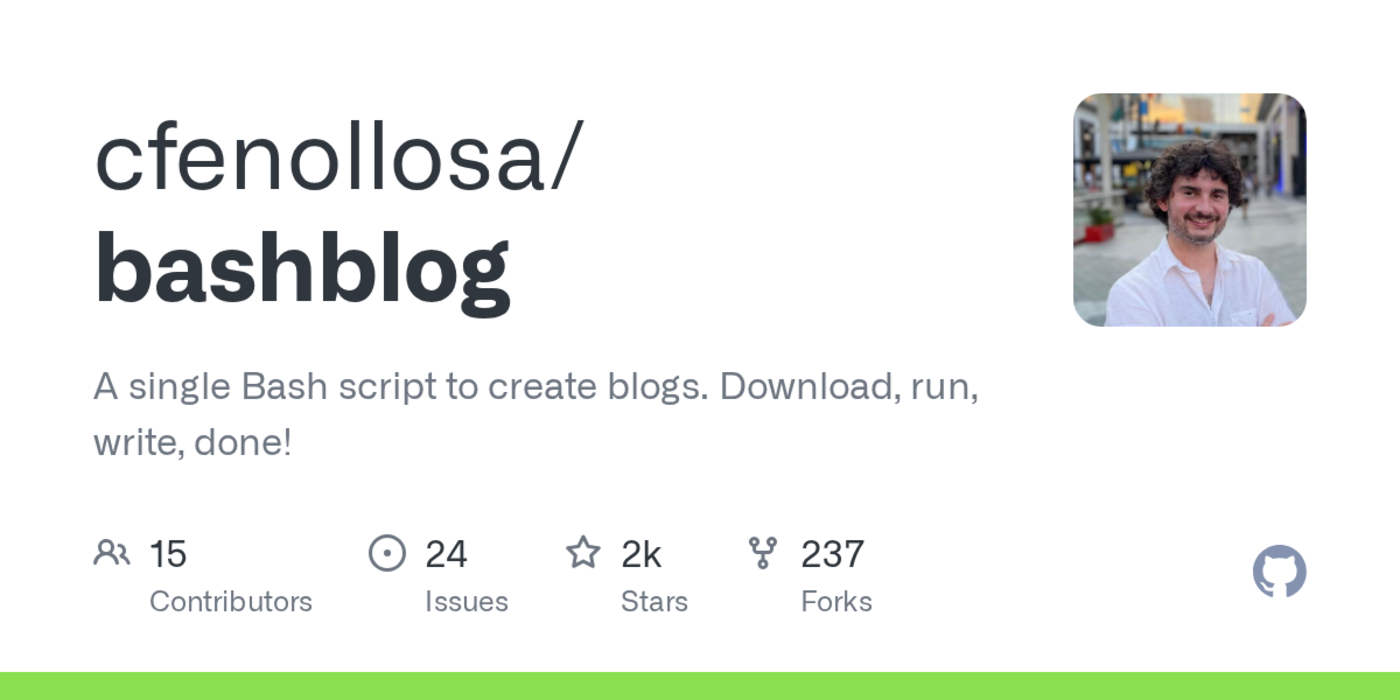 bashblog a single bash script to create blogs