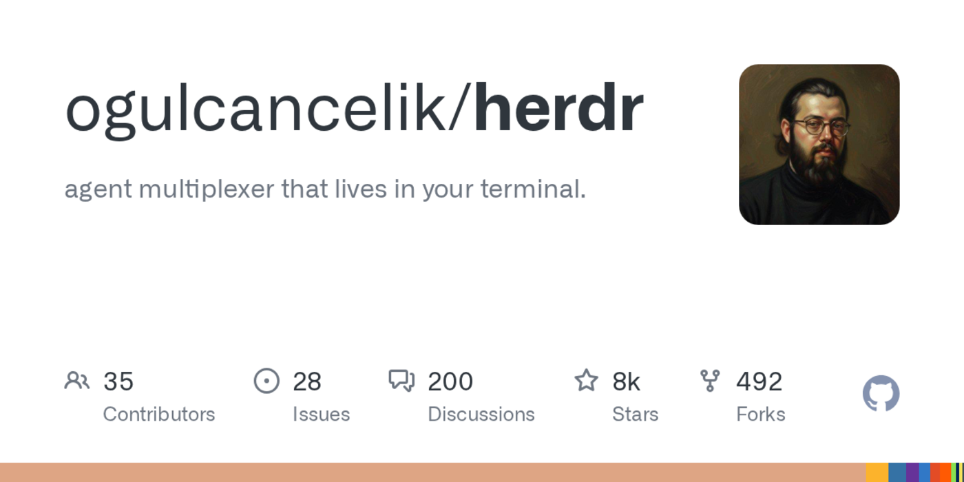 herdr agent multiplexer that lives in your terminal