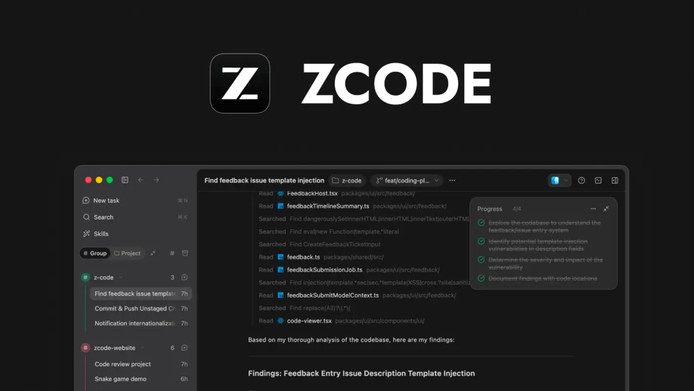 zcode harness for glm52