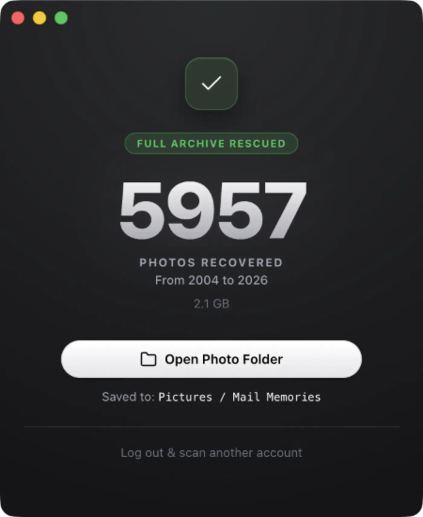 show hn mail memories a desktop app to rescue photos from gmail