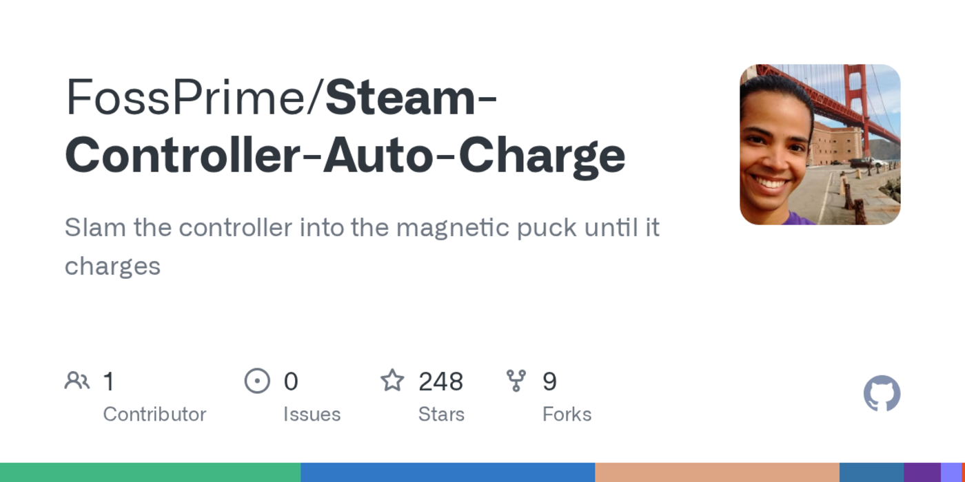 steam controller autocharge pilot to magnetic charging puck using cv