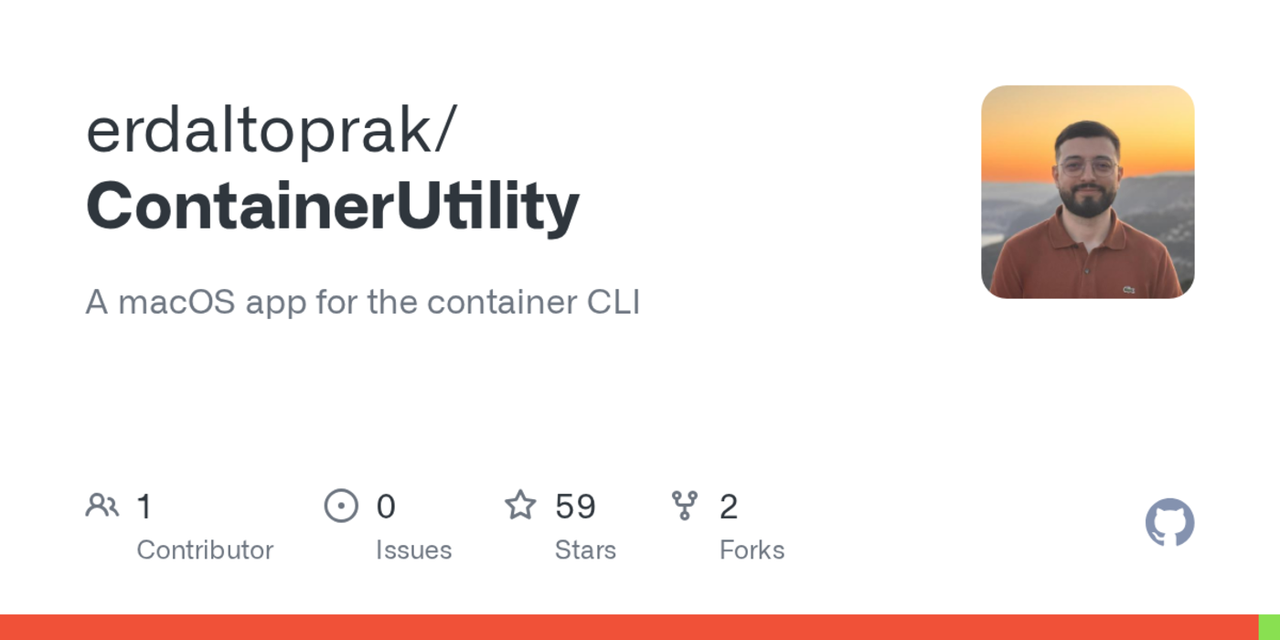 containerutility a macos app for the container cli