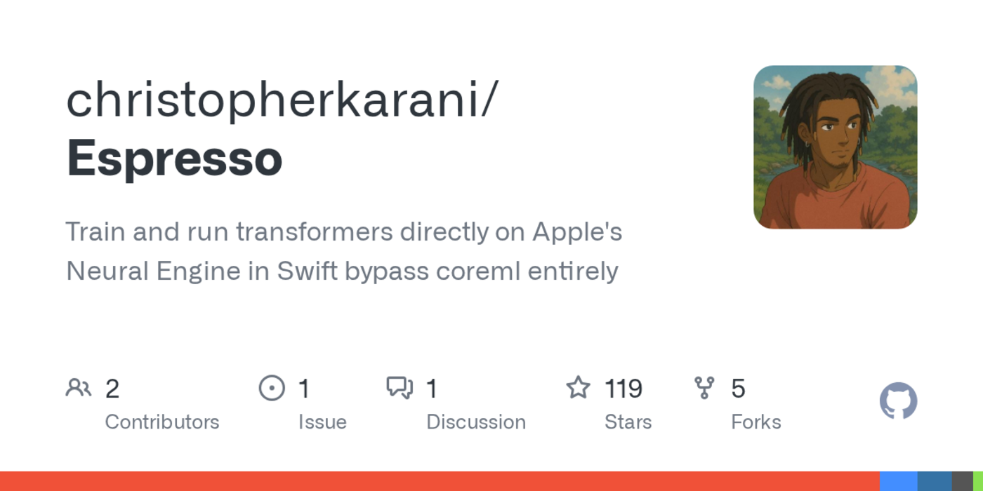 train and run transformers directly on applex27s neural engine