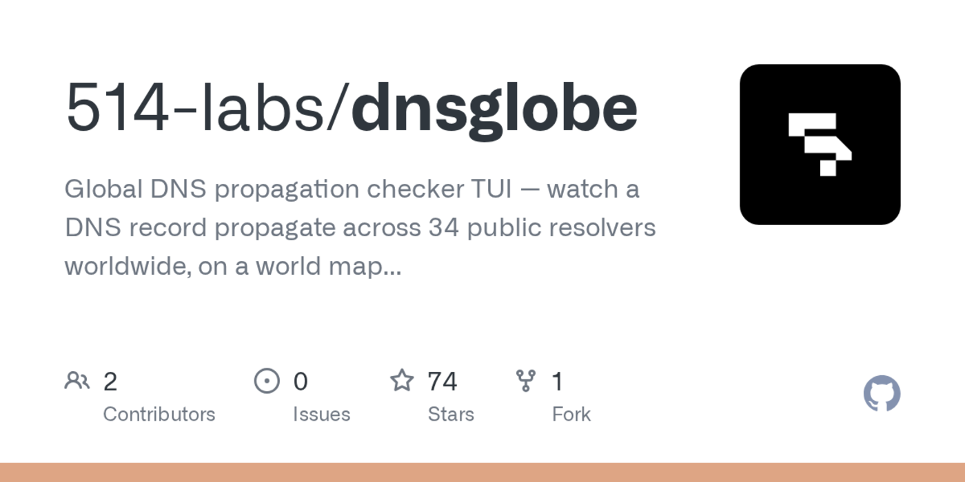 dnsglobe rust tui to watch dns propagate around the world