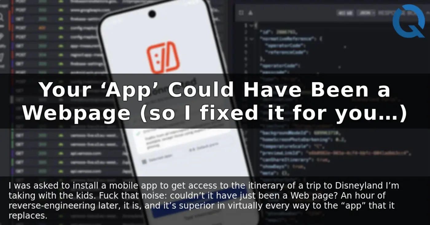 your x27appx27 could have been a webpage so i fixed it for you