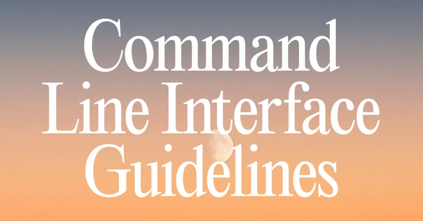 command line interface guidelines