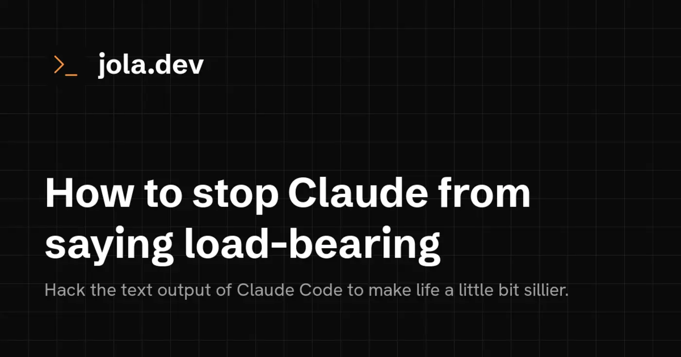 how to stop claude from saying loadbearing