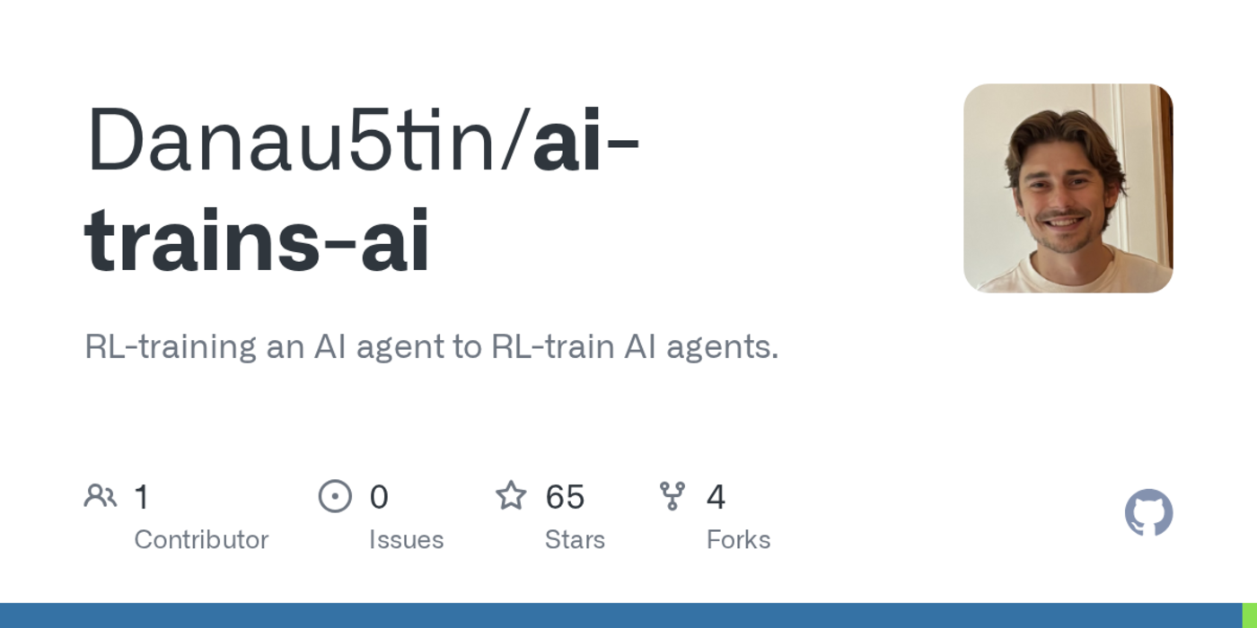 show hn i rltrained an agent that trains models with rl for 13k