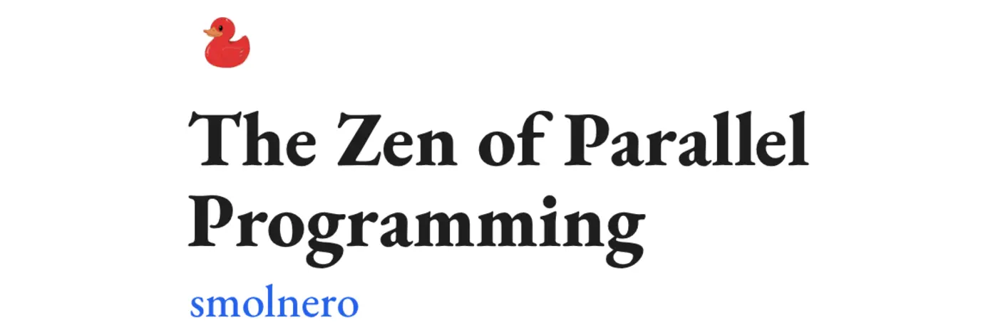 the zen of parallel programming