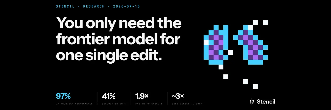 you only need the frontier model for one single edit