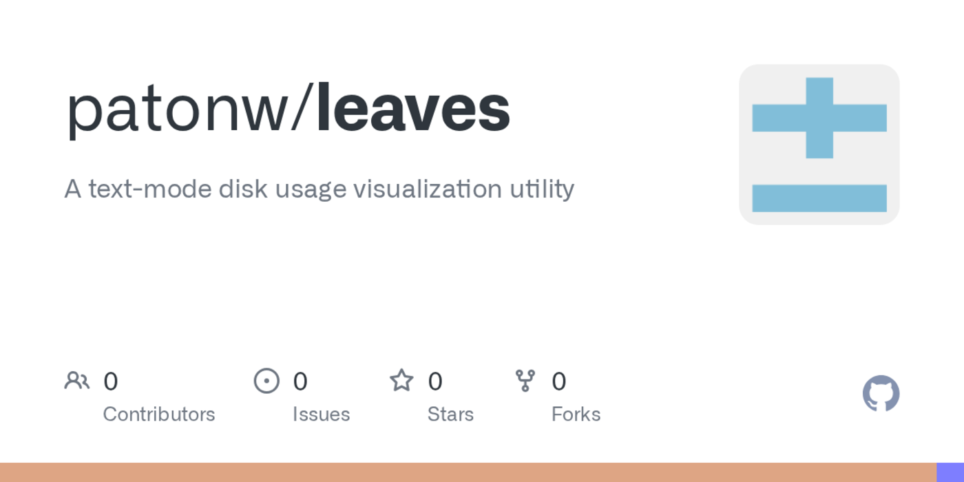show hn leaves a textui disk usage treemap visualizer