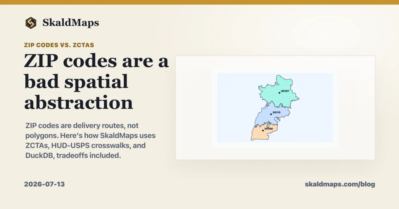 zip codes are a bad spatial abstraction