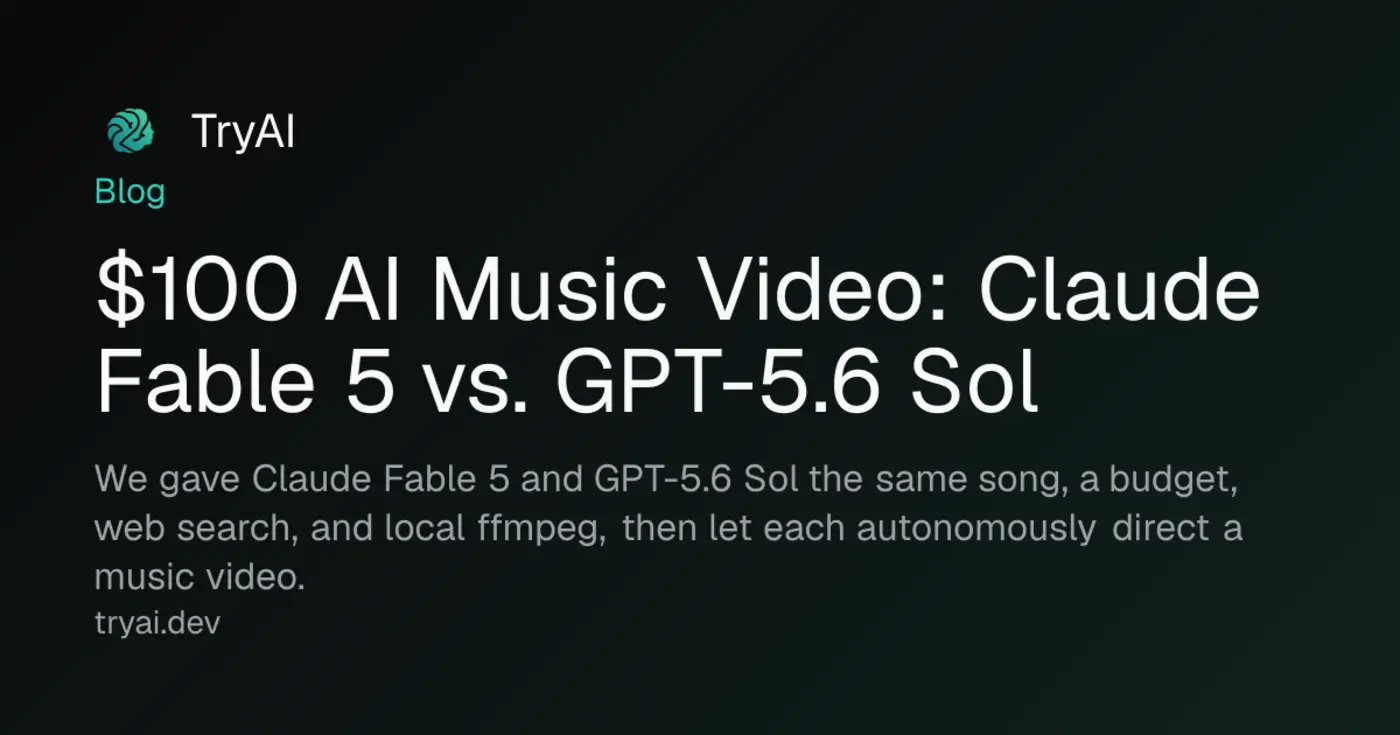 100 ai music video claude fable 5 vs gpt56 sol