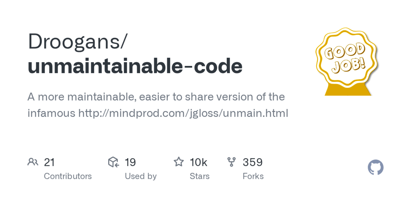 how to write unmaintainable code 2015