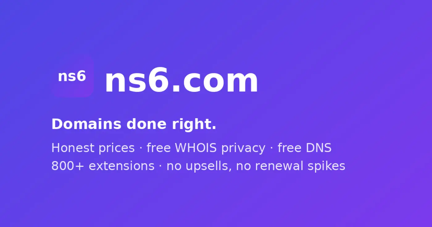 show hn ns6 find your perfect domain